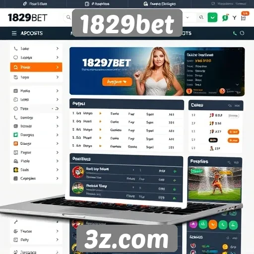 Interface e usabilidade do site 1829bet